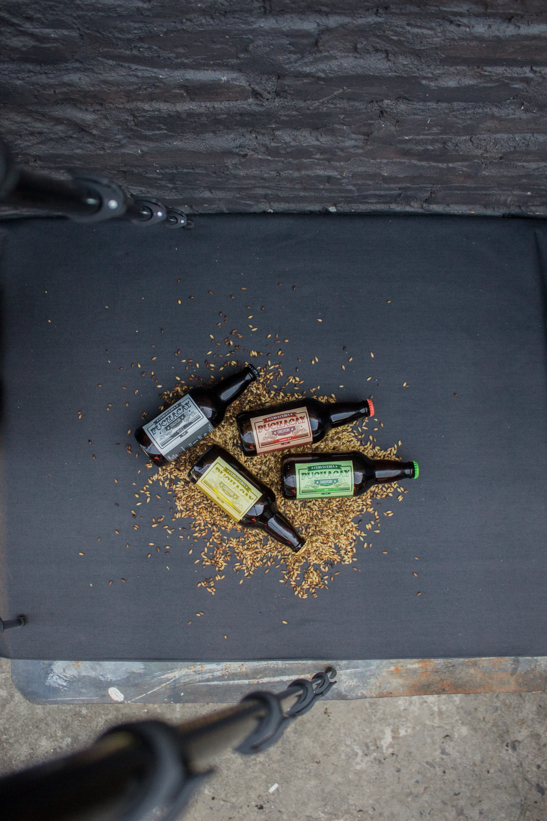 Cervecería Puchacay beer bottles