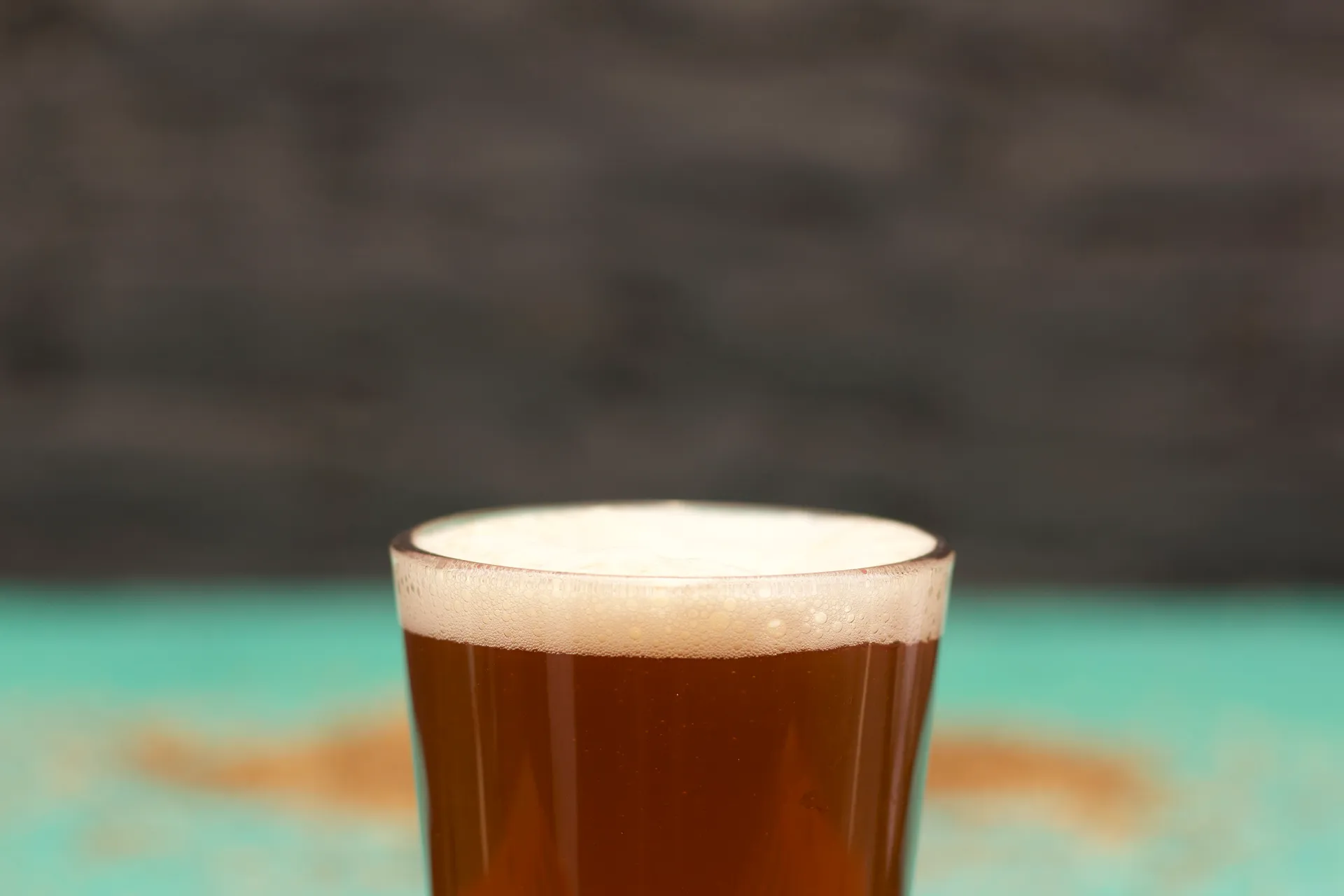 Fresh craft beer glass